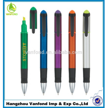 top selling wholesale advertising promotional ball pen and balck highlighter pen